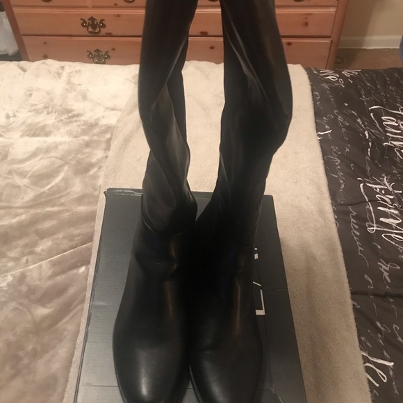 Black Lane Bryant Wide Calf Riding Boots SZ 10W - Picture 4 of 5